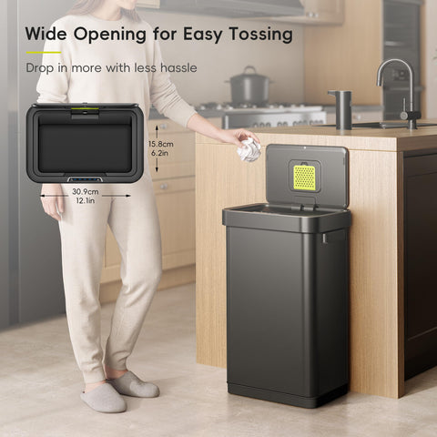 EKO Mirage-T 50L matte black finish adds sleek fingerprint-resistant style
