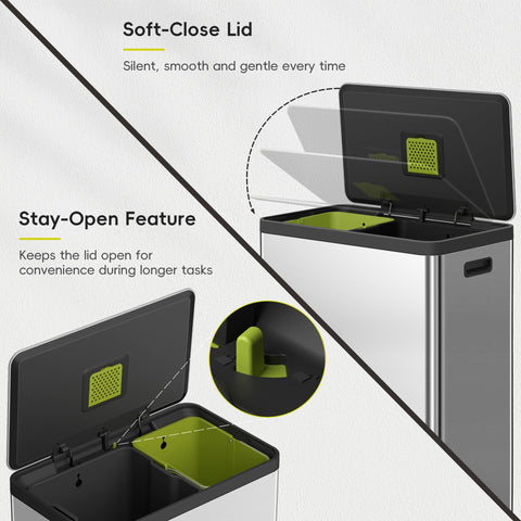 EKO EcoCasa II deodorizer compartment provides optional scent control.