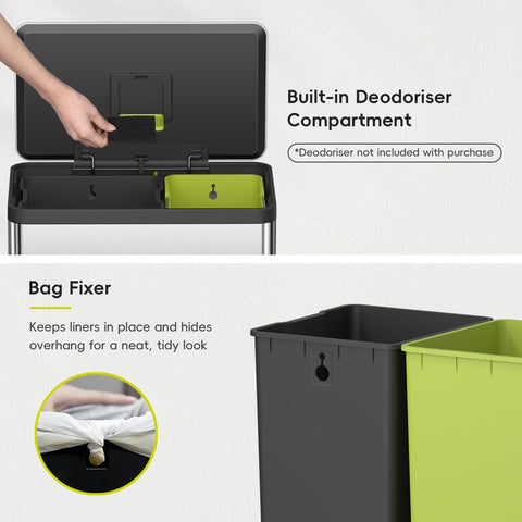 EKO EcoCasa II ergonomic handles simplify moving and cleaning.