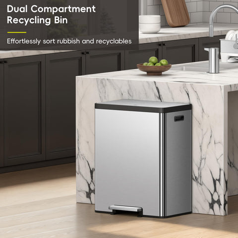 EKO EcoCasa II foot-pedal offers smooth, hands-free trash access.