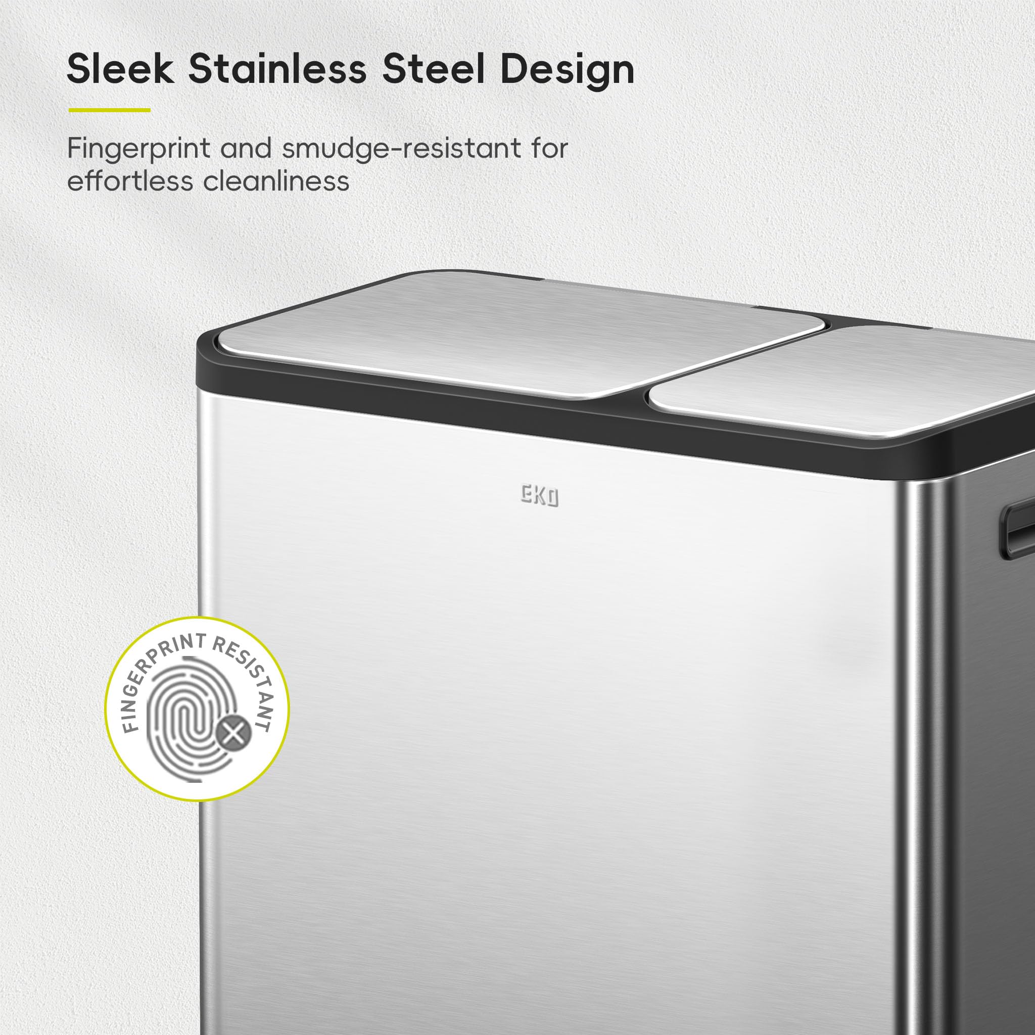 EKO EcoCasa stainless steel foot pedal engineering shows over 200,000 step cycles.