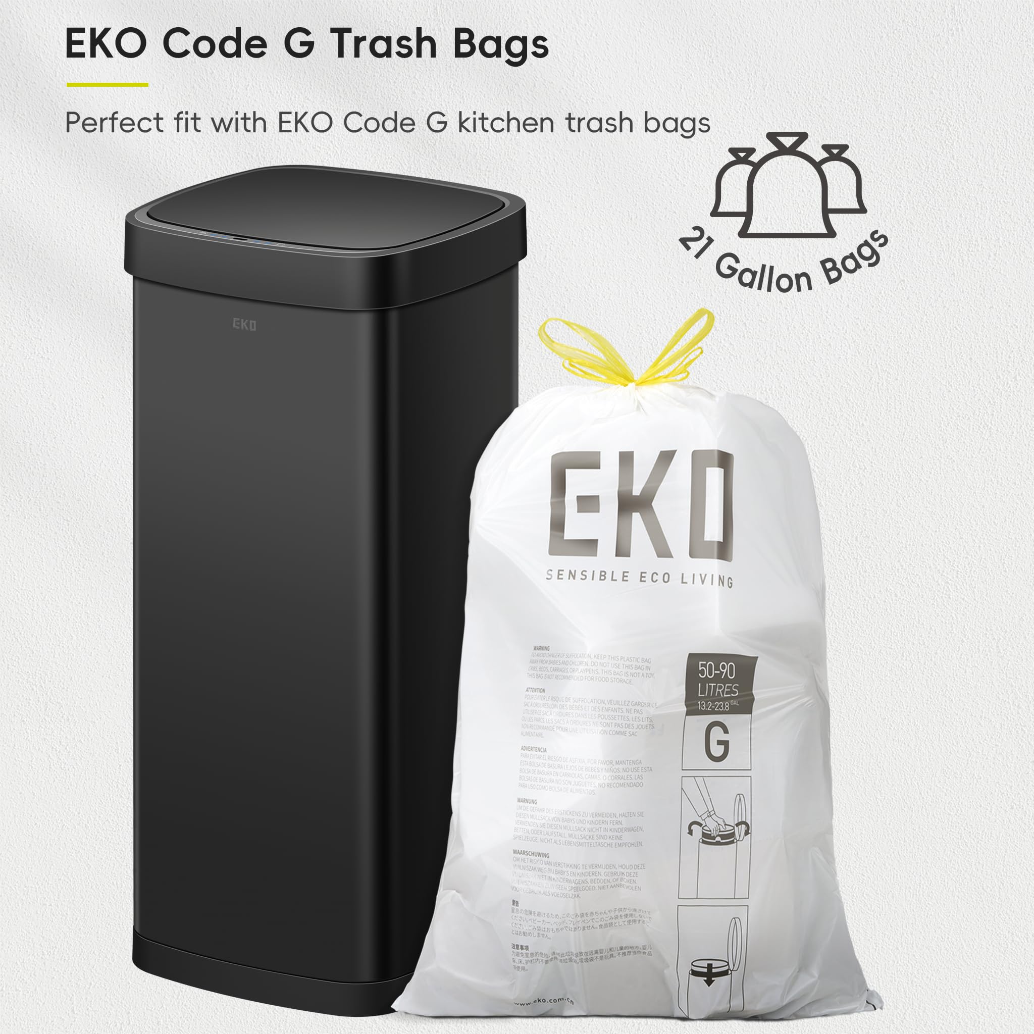 EKO EcoSmart 80L interior space maximized for liner-free storage.