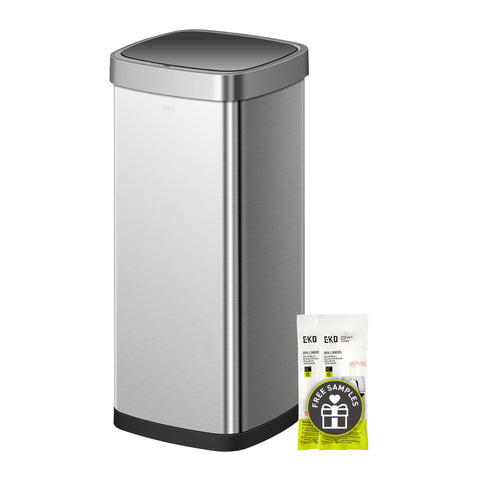 EKO EcoSmart 80L front view in brushed stainless steel with ample capacity.