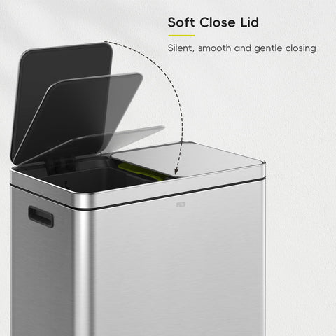 EKO Edison whisper-soft close lids for quiet operation