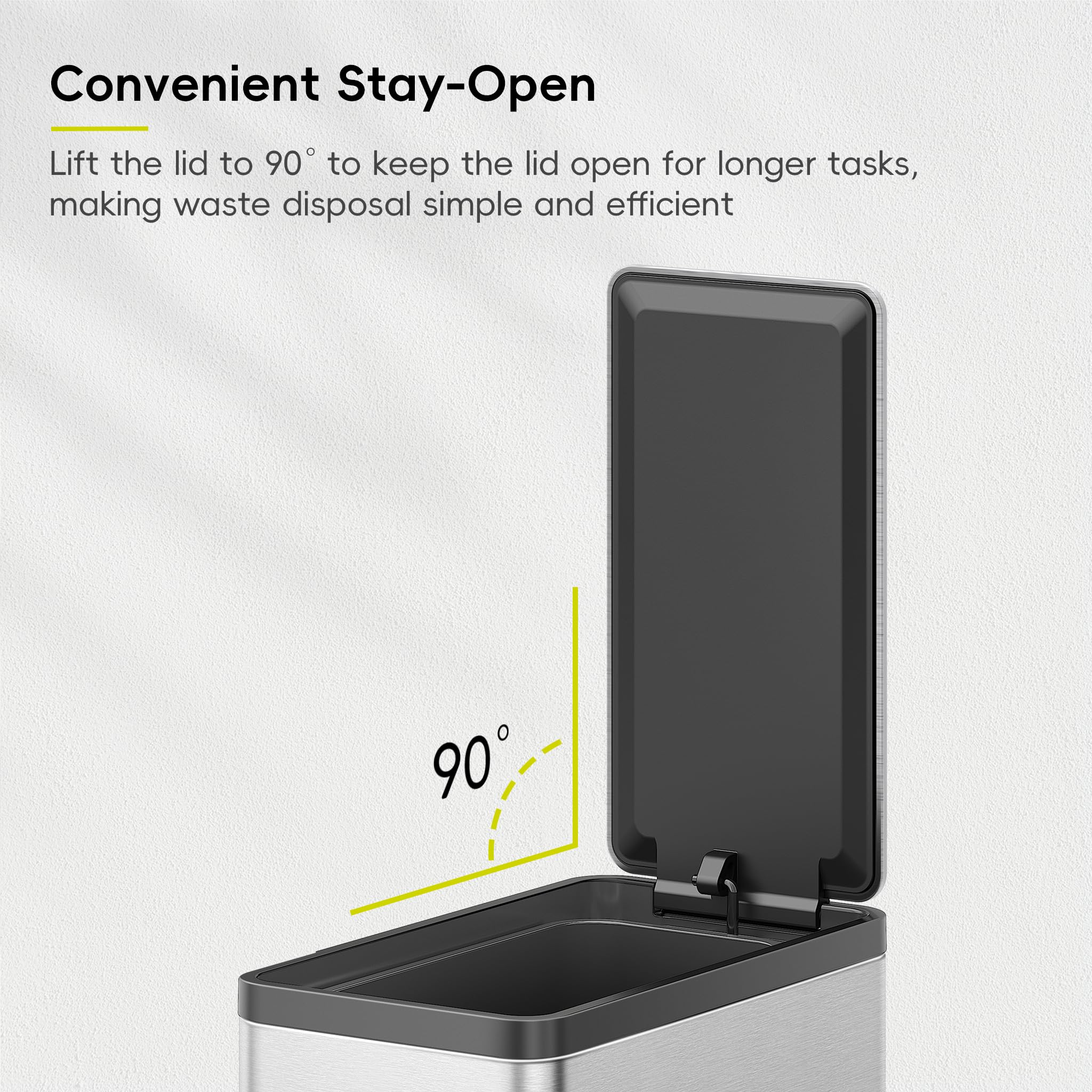 EKO fingerprint-resistant finish keeps the can looking polished with minimal care.