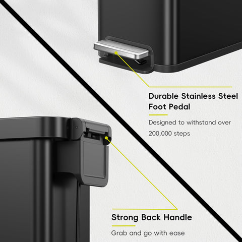 Ergonomic back handle enables easy relocation during cleaning.