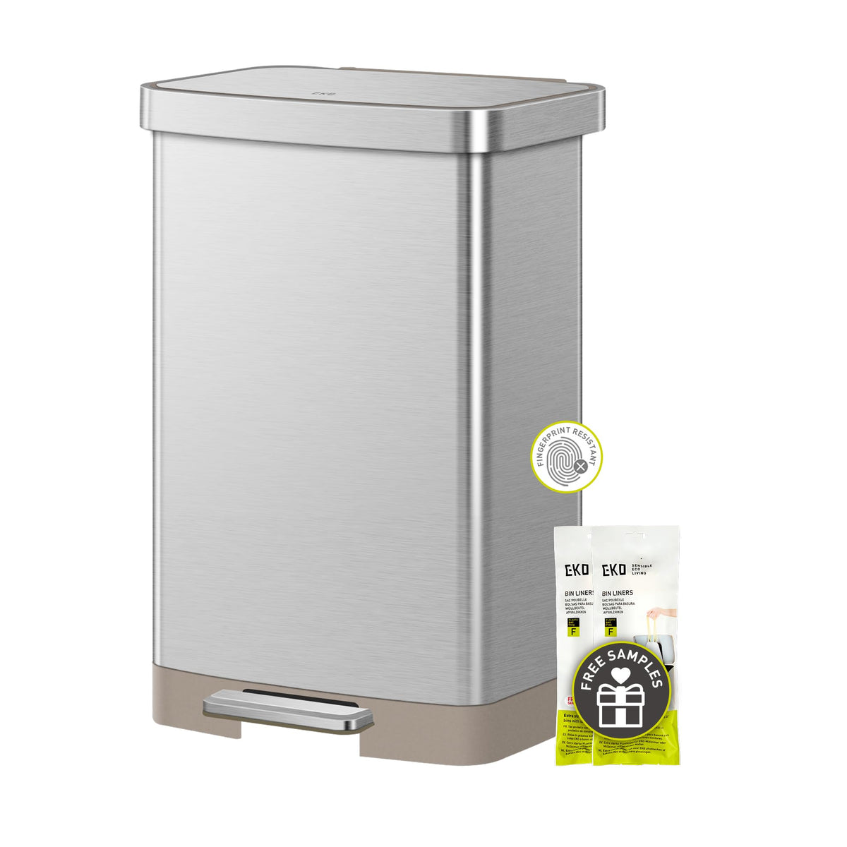 EKO Hudson front view shows matte stainless finish for a modern kitchen.