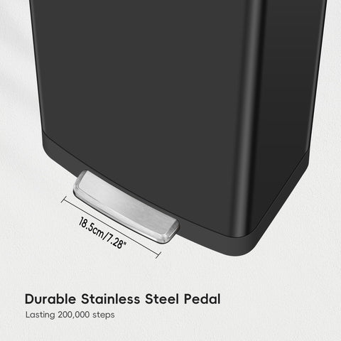 EKO Hudson 75L tall trash can handles generous waste without frequent bag changes.