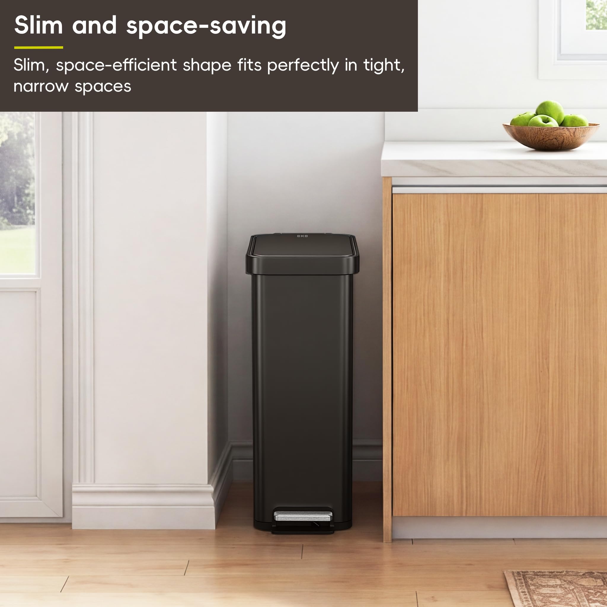 Matte black finish complements modern kitchens with a durable, low-maintenance look.