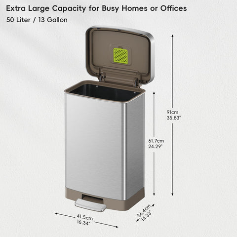 EKO Hudson rear bag storage reveals a hidden compartment for extra liners.