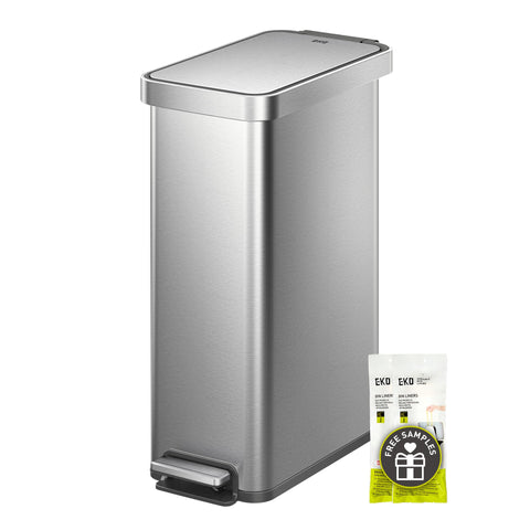 EKO Hudson Slim 50L between cabinets demonstrates space-saving design for compact kitchens.