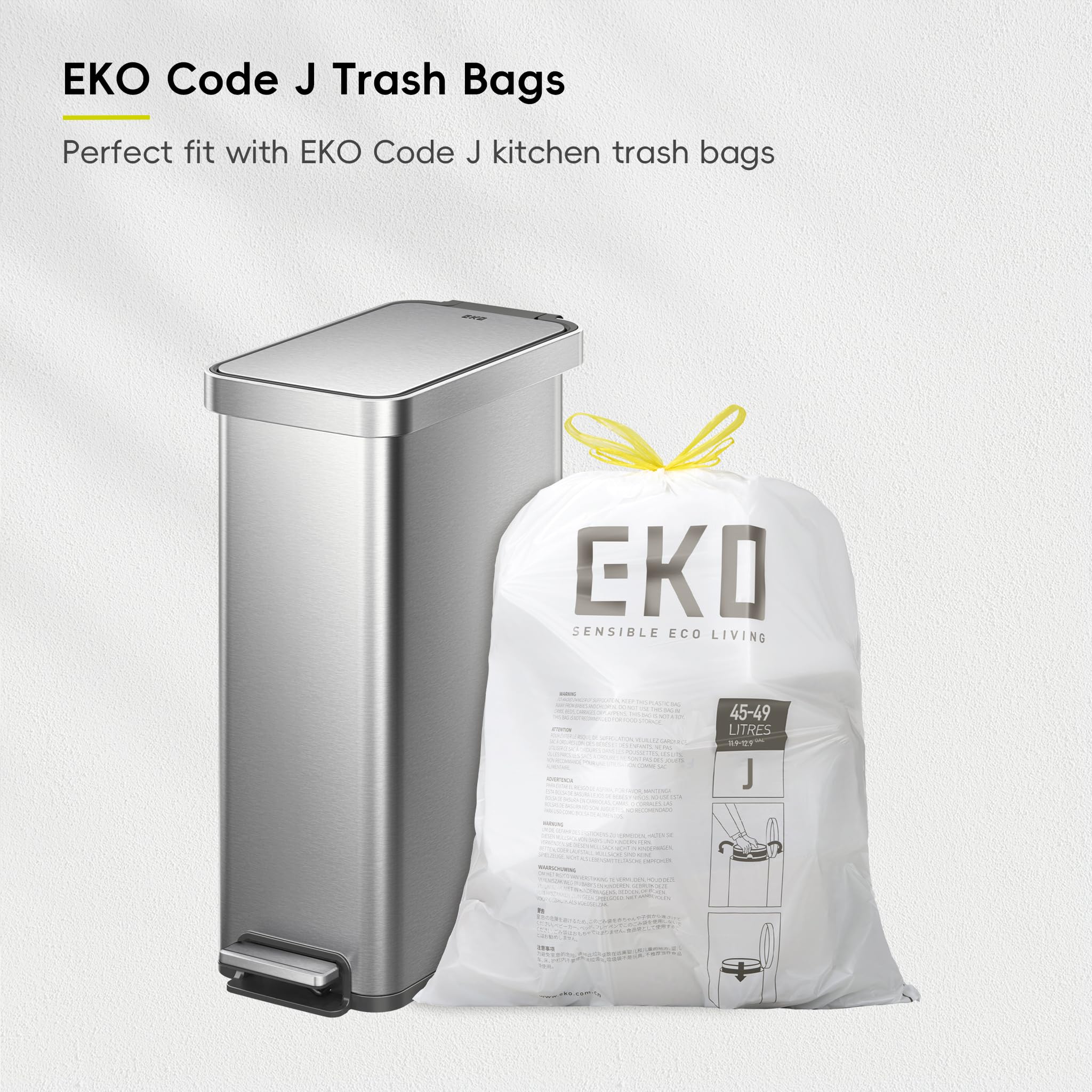 EKO Hudson Slim 50L compact footprint fits small kitchens.