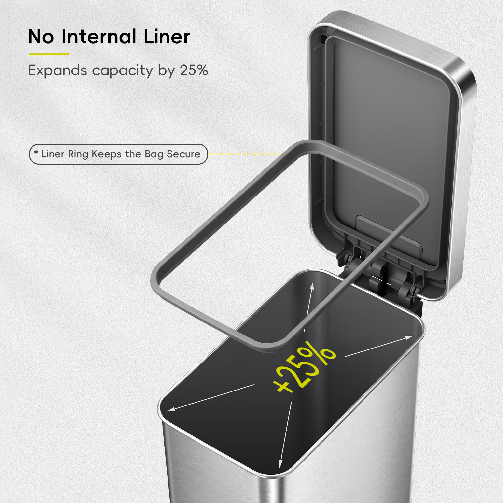 EKO Hudson Slim 50L pedal with 200,000+ cycles supports long-lasting hands-free use.