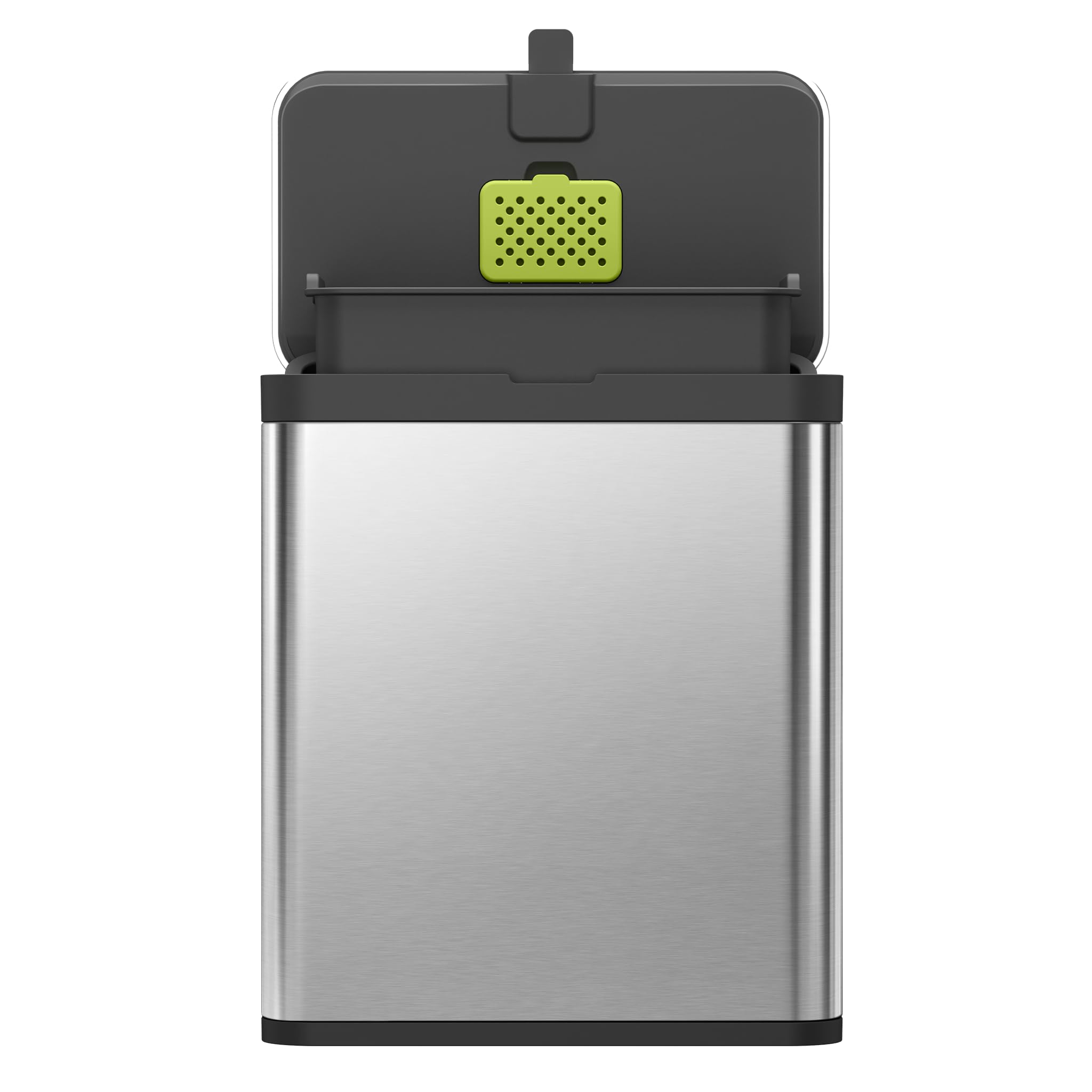 EKO kitchen compost bin 7L with sleek stainless steel finish for modern kitchens.