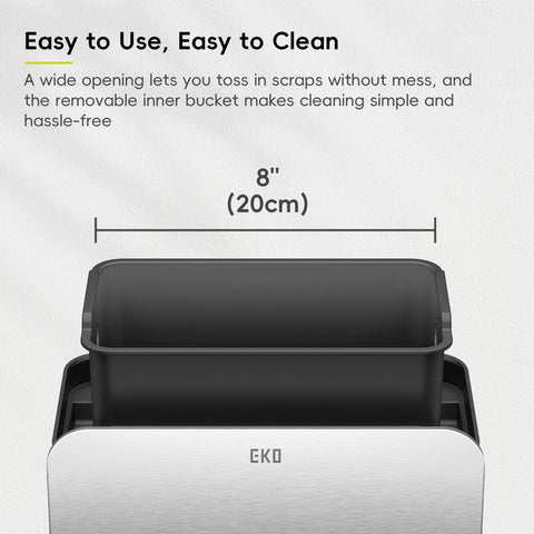 EKO compact 7L capacity fits small kitchens while offering space.