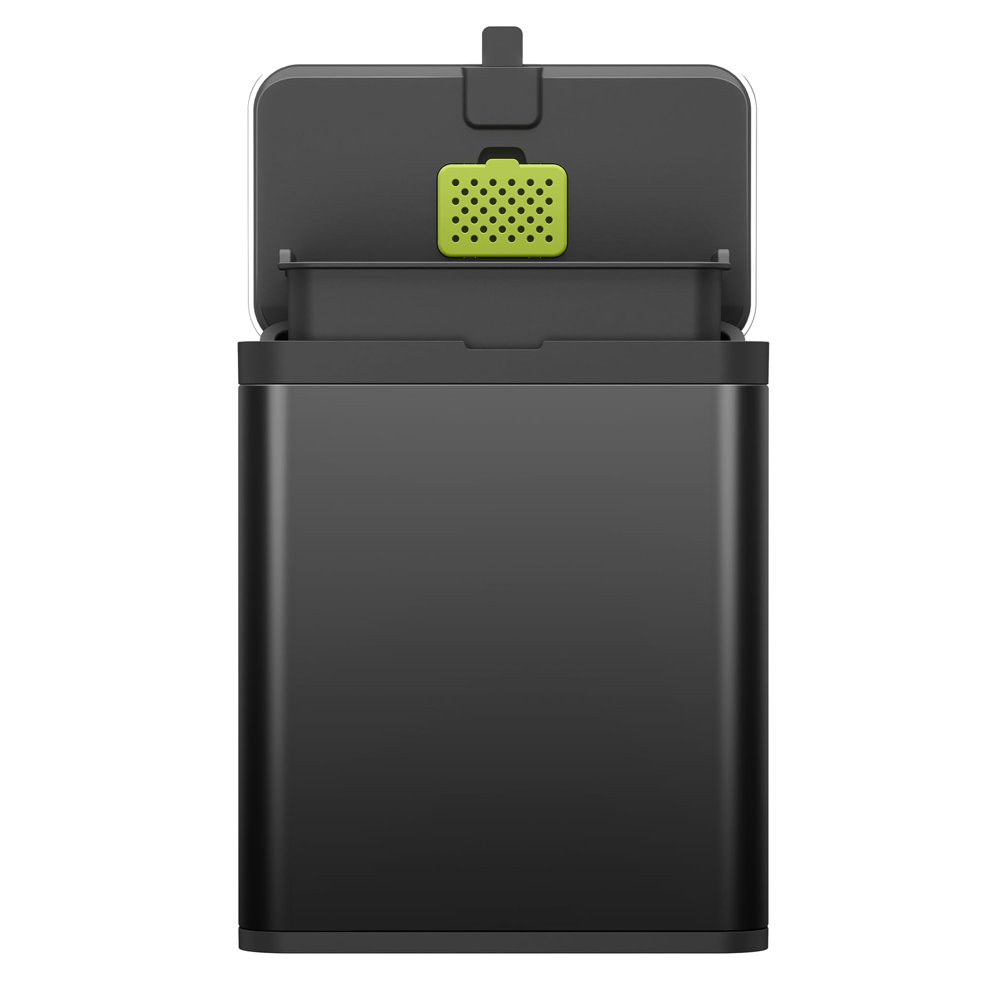 EKO compost bin lid keeps odors contained and disposal quick for a tidy kitchen