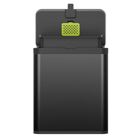 EKO compost bin lid keeps odors contained and disposal quick for a tidy kitchen