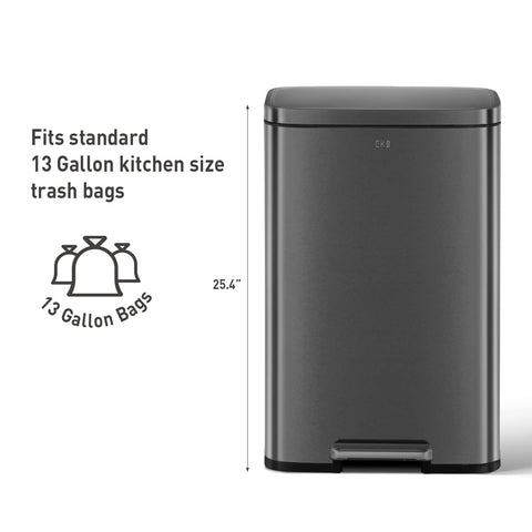 EKO Madison deodorizer compartment helps manage odors between bag changes.