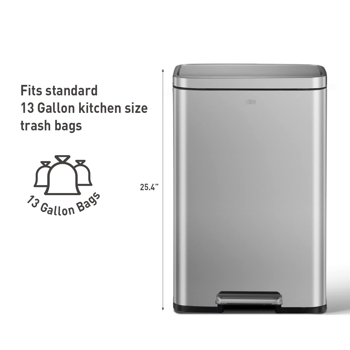 EKO Madison inner liner removable with bag fixer slot for secure bag placement.