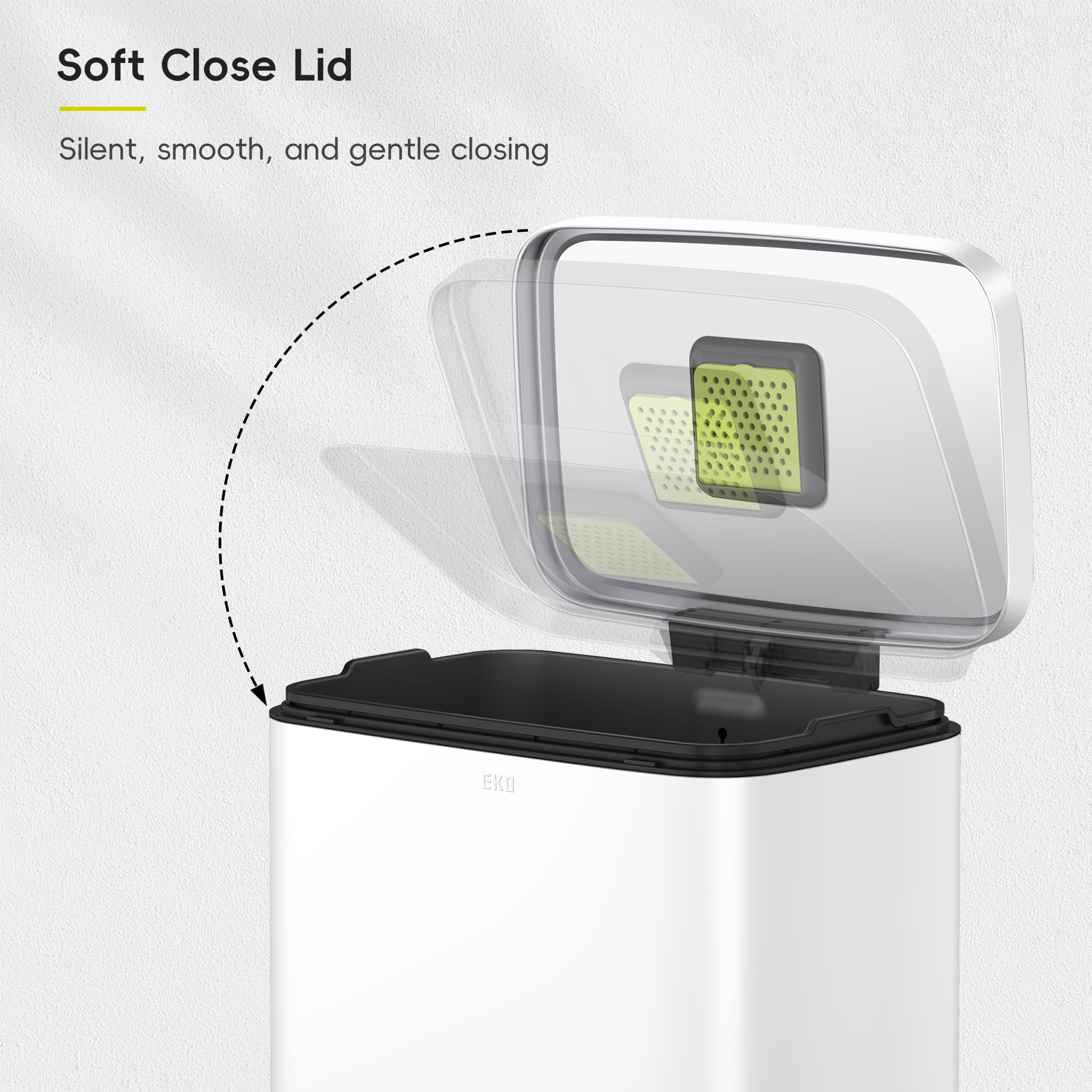 EKO Madison deodorizer compartment keeps kitchen smelling fresh