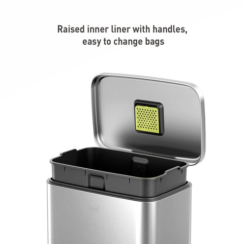 EKO Madison soft-close lid reduces noise in kitchen settings.