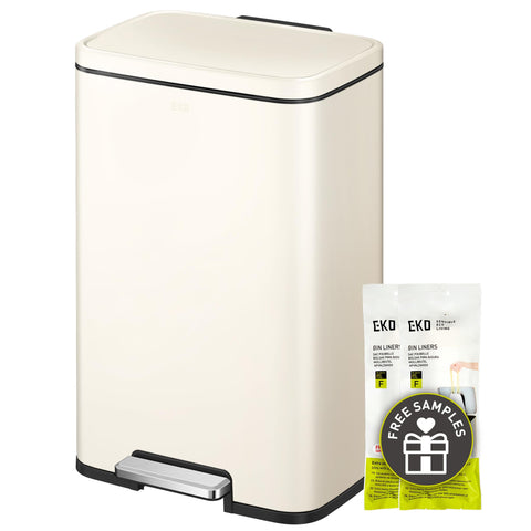 EKO Madison Vanilla stainless steel 50L front view with fingerprint-resistant finish.