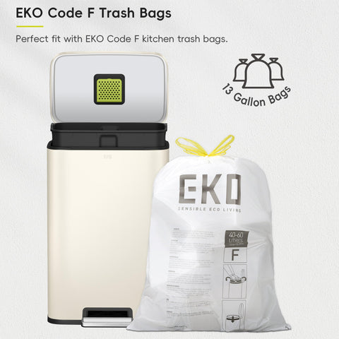 EKO Madison Vanilla stainless steel 50L lid lock keeps the lid open during tasks.