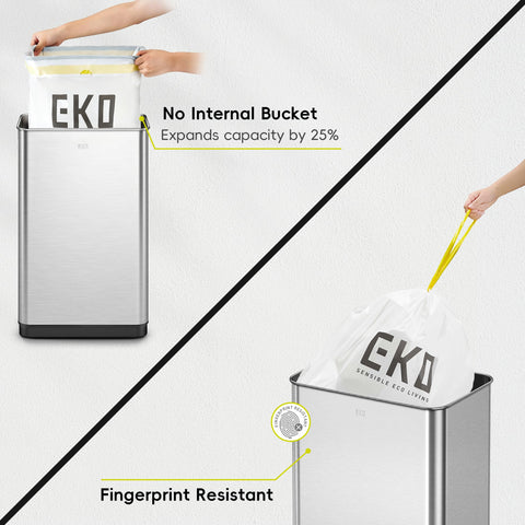 EKO Mirage-T brushed stainless finish adds durable, modern style.