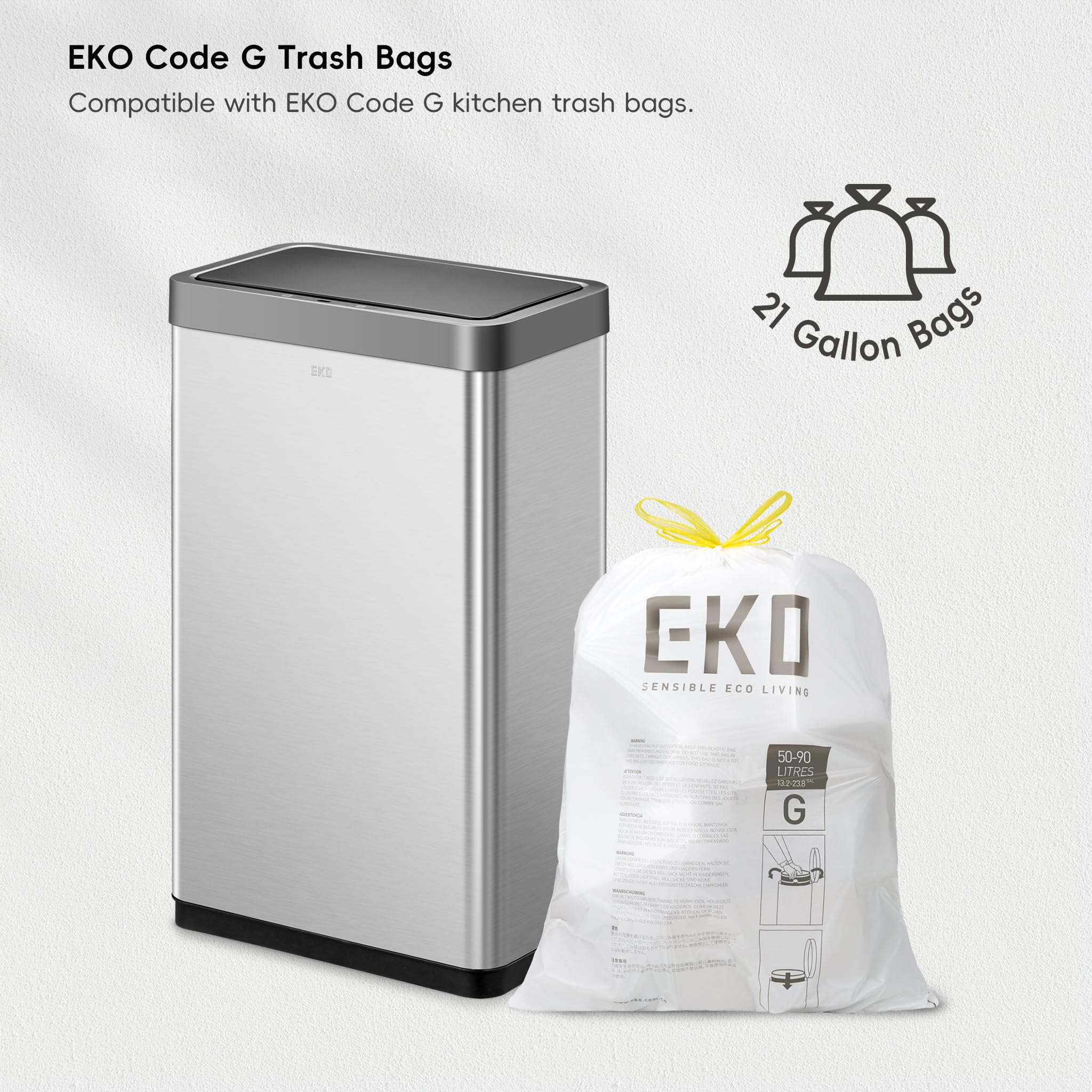 EKO Mirage X 80L fingerprint-resistant finish stays clean.