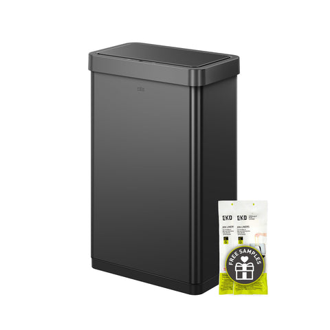 EKO Mirage X 80L motion-sensor bin lid opens smoothly for hands-free use.