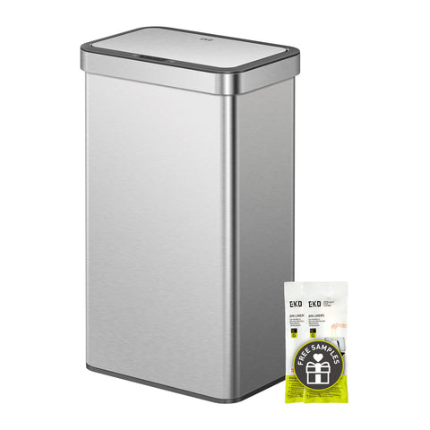 EKO Nova sensor trash can front view for a sleek kitchen upgrade.