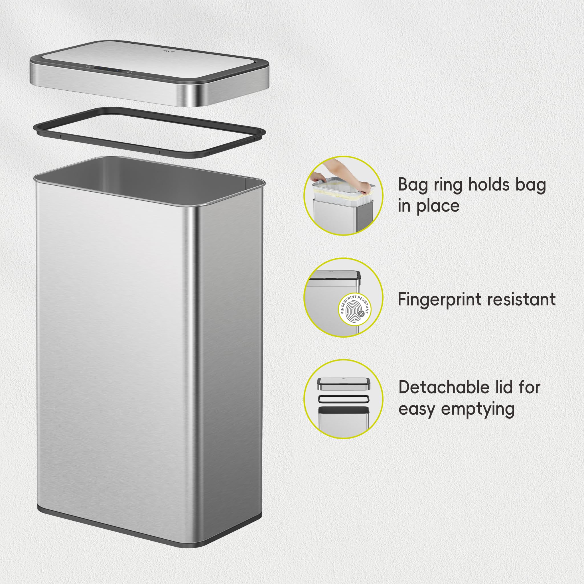 EKO Nova rectangular design maximizing interior capacity in a compact footprint.