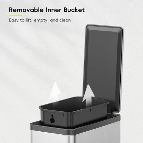EKO removable inner bucket enables quick emptying and rinsing after use.