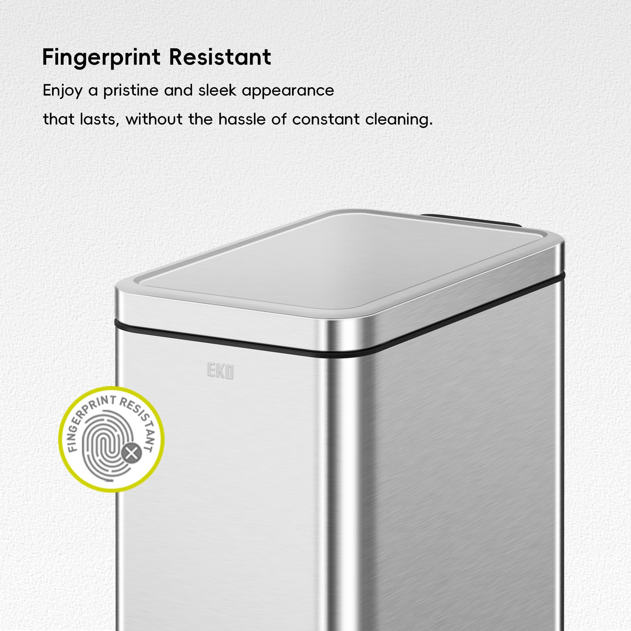 Anti-fingerprint silver finish stays clean with minimal effort.