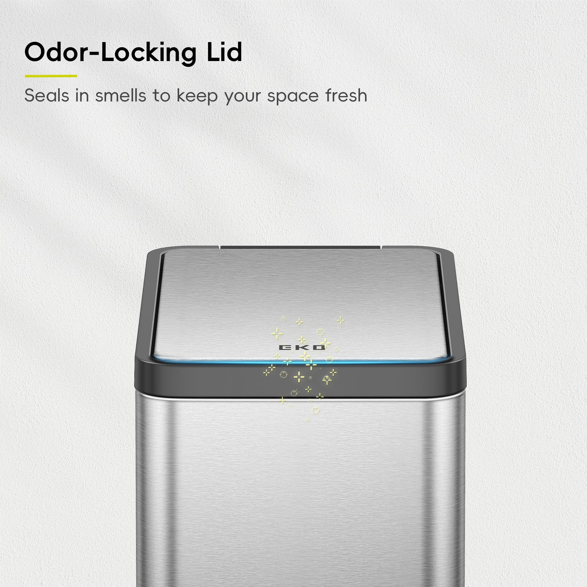 EKO soft-close lid closes quietly, reducing nighttime disturbance.