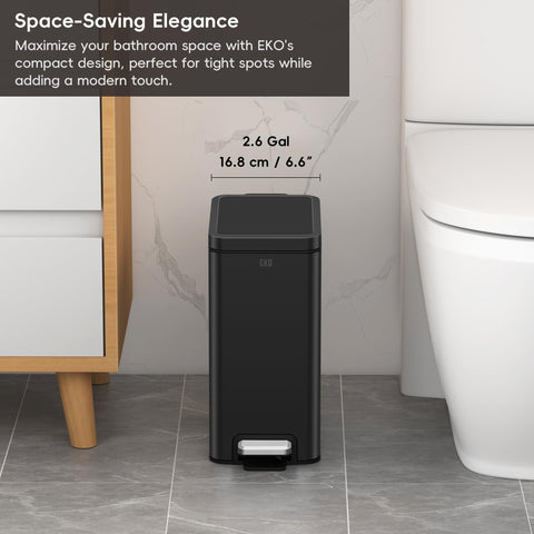 EKO anti-fingerprint finish keeps the can looking new with minimal effort.