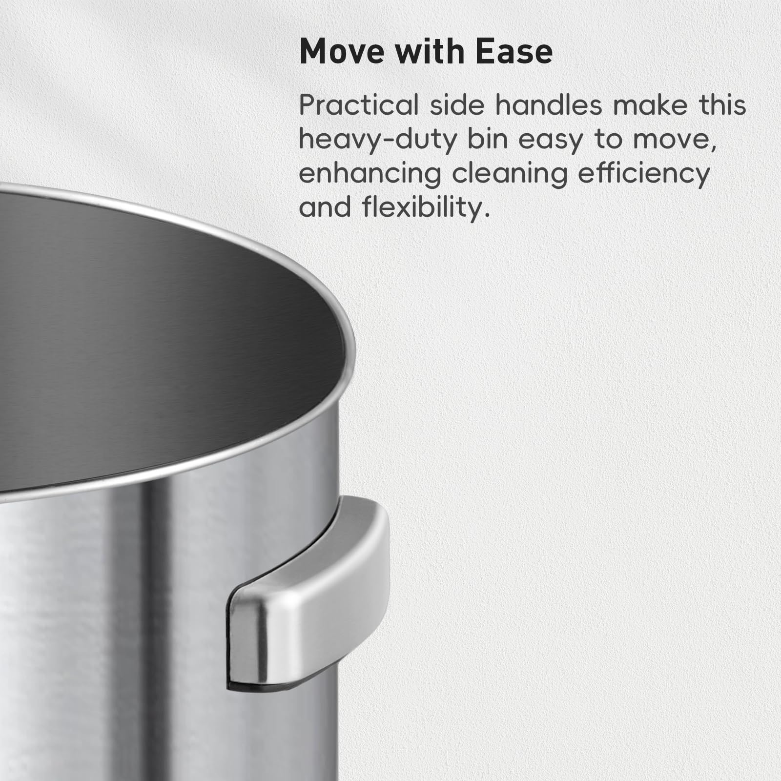 EKO Urban 24 Gal round bin base view with skid-resistant feet.