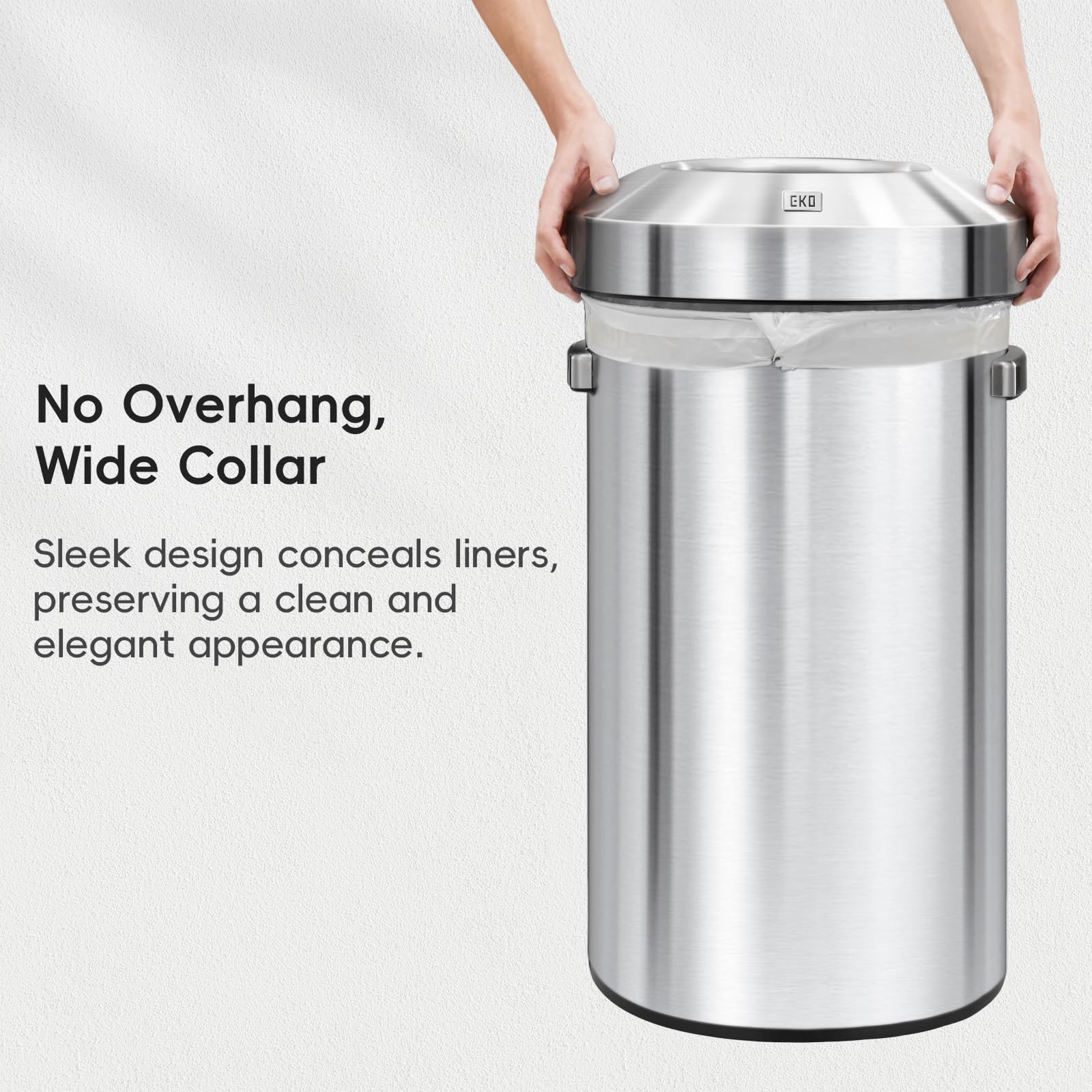 EKO Urban 24 Gal round bin suitable for indoor and outdoor use.