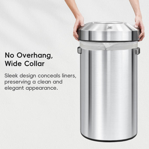 EKO Urban 24 Gal round bin suitable for indoor and outdoor use.