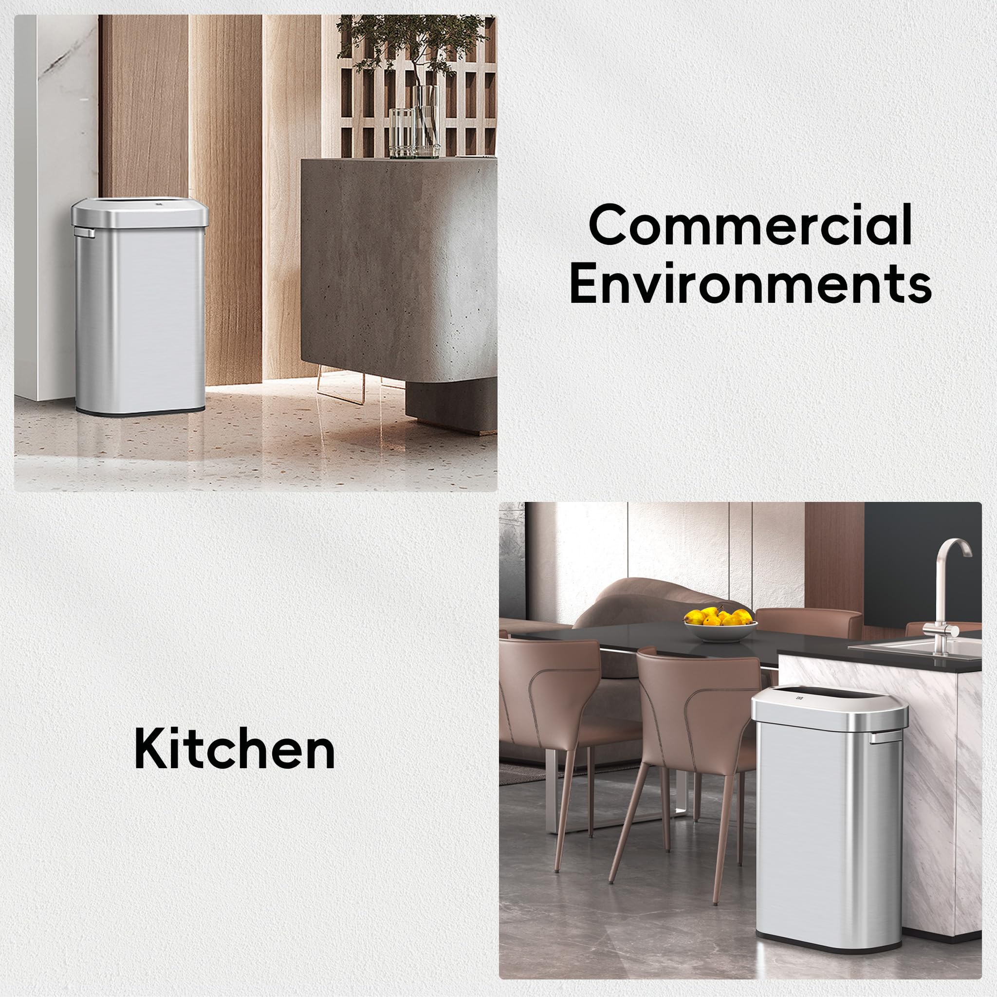 EKO Urban 24gal skid-resistant base provides stable placement.
