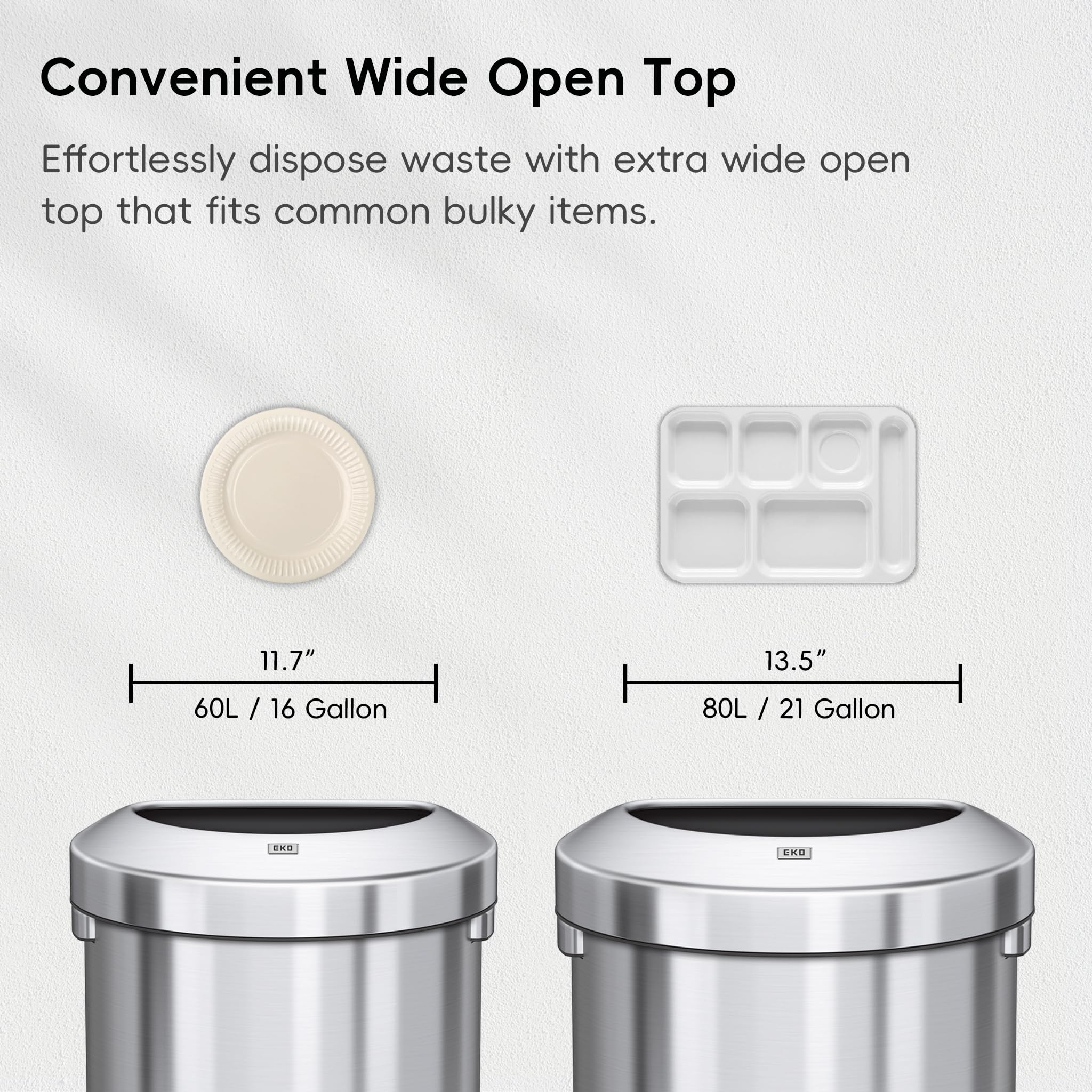 EKO Urban 60L semi-round wall-fit showcasing wall-aligned silhouette