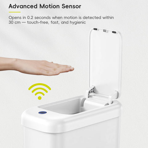 EKO waterproof IPX5 trash bin stays dry and easy to wipe clean