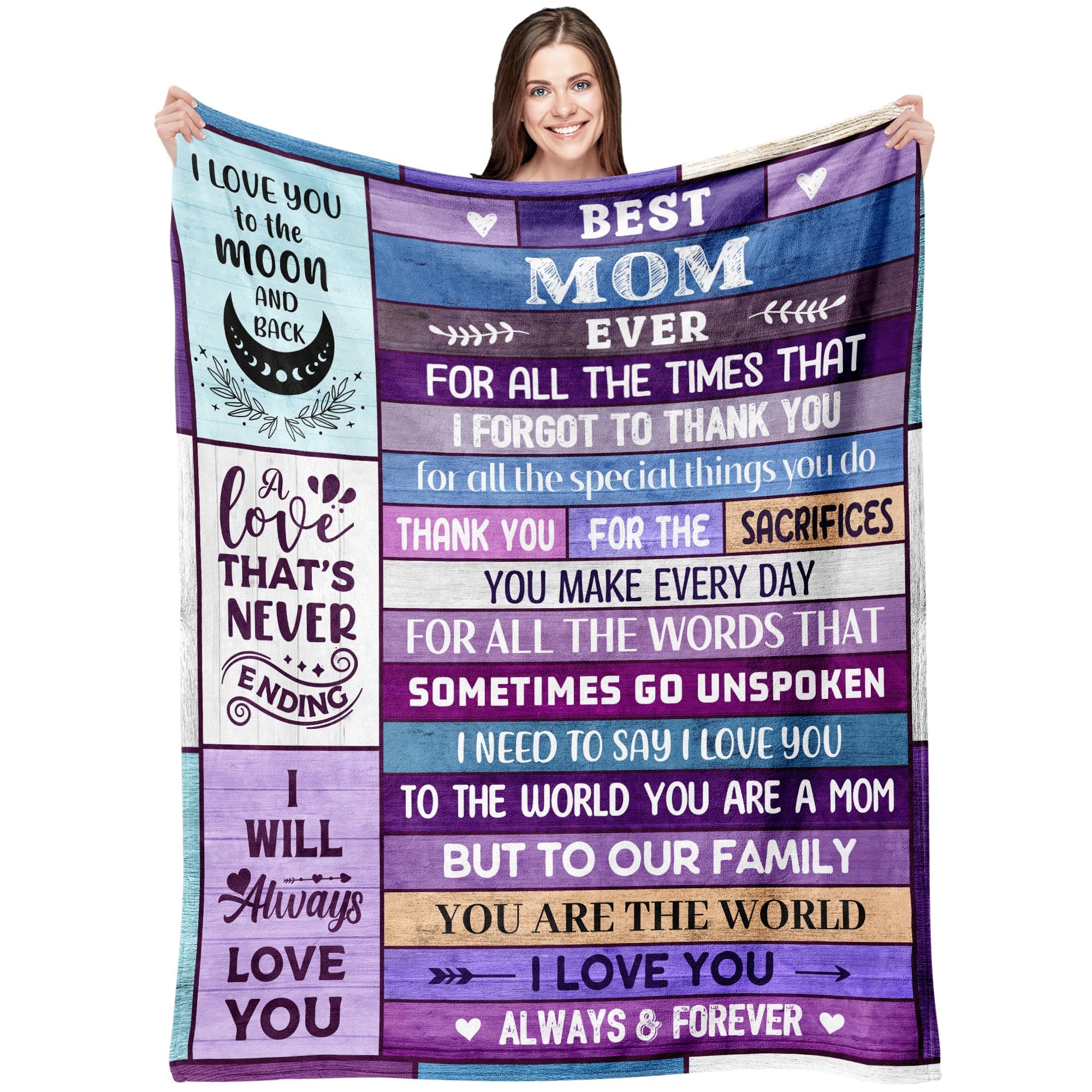 Ekpvgit Mothers Day Blanket close-up fabric shows soft flannel warmth for cozy nights.