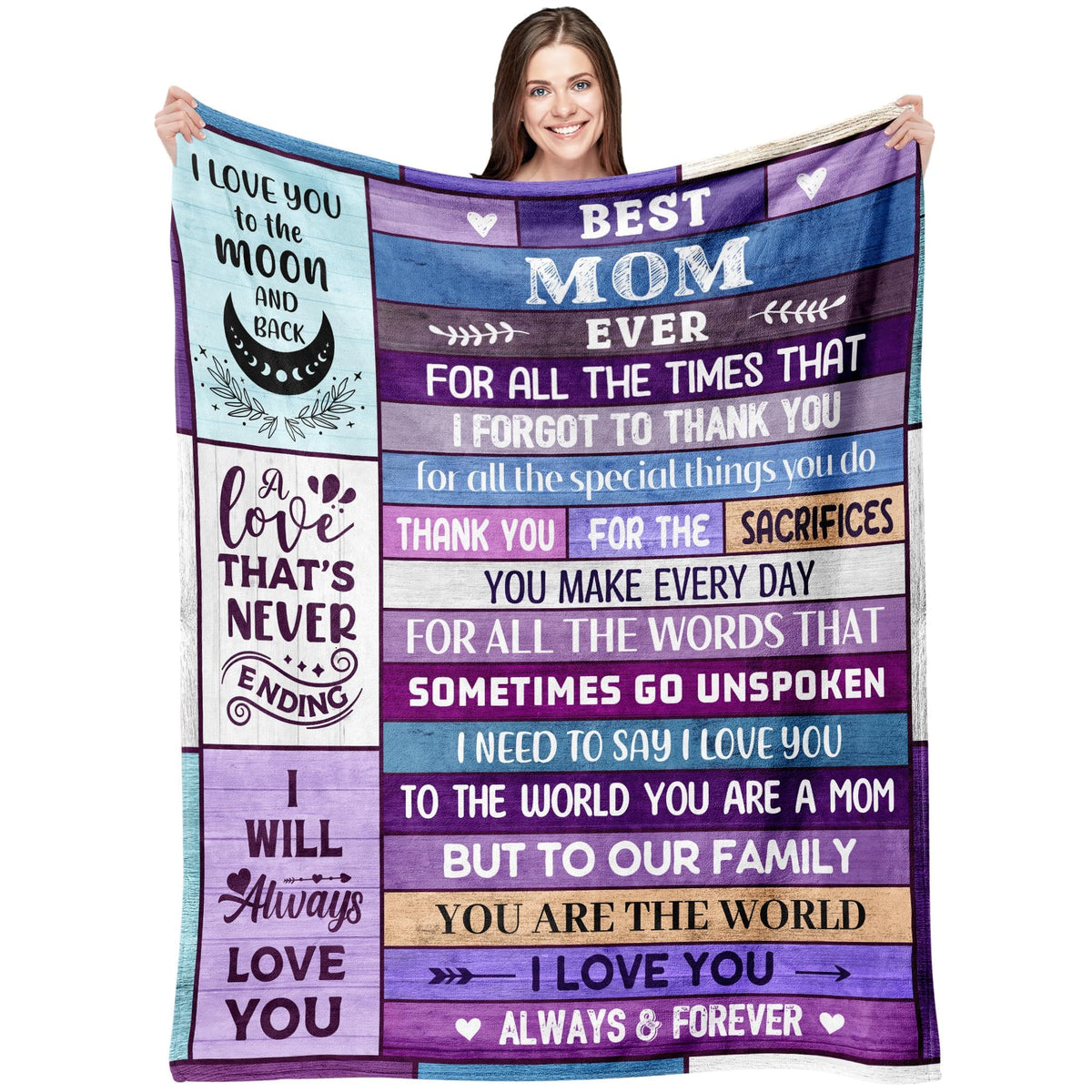 Ekpvgit Mothers Day Blanket close-up fabric shows soft flannel warmth for cozy nights.