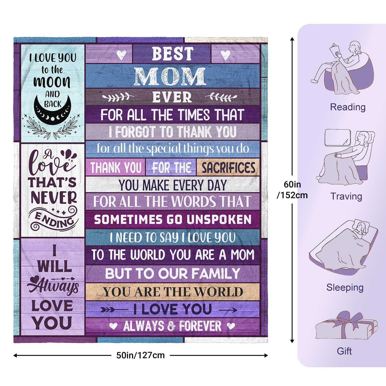 Ekpvgit Mothers Day Blanket packaging ready for gifting and celebrations.