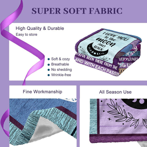 Ekpvgit Mothers Day Blanket roll view highlights plush texture and warmth.
