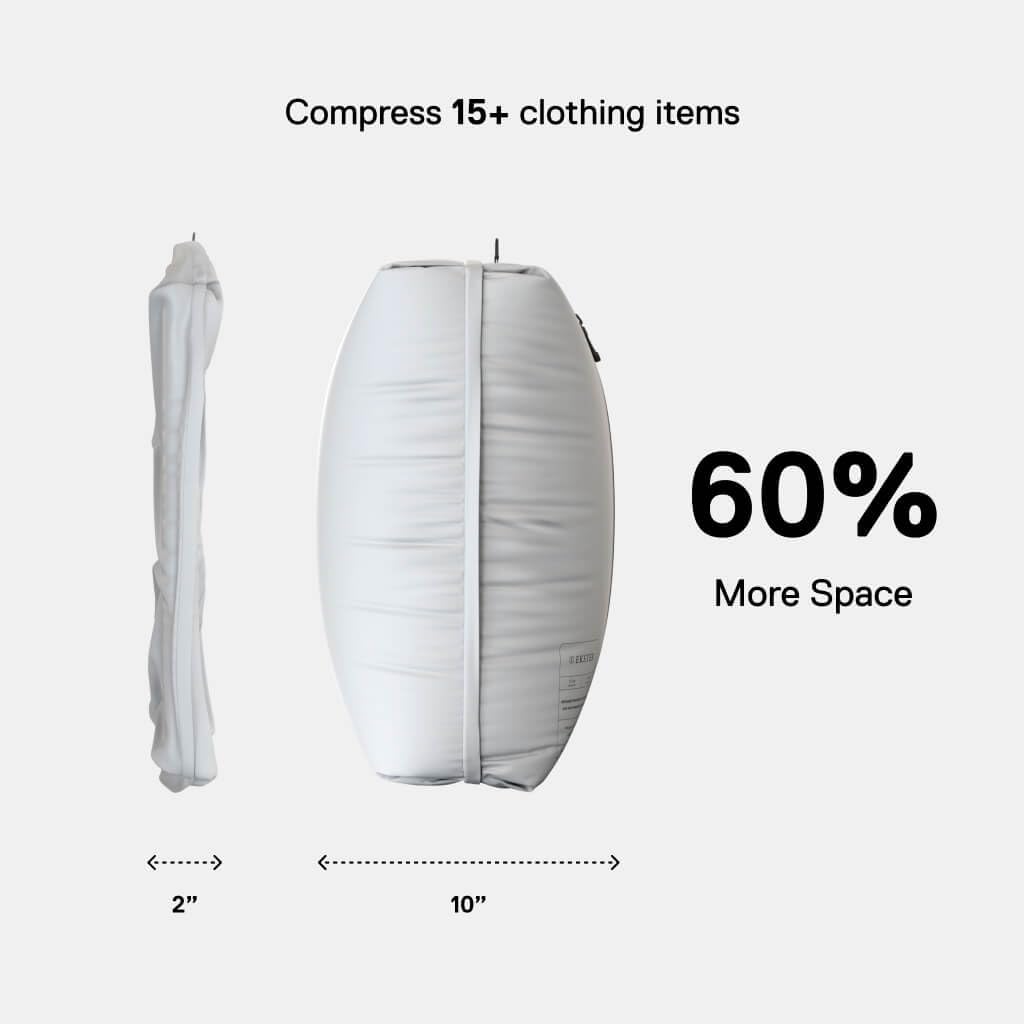 Ekster air-tight zipper seal ensuring secure compression
