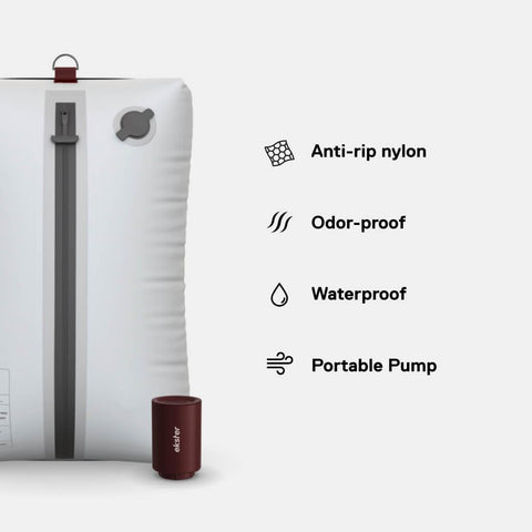 Ekster vacuum bags compress bulky sweaters without wrinkles