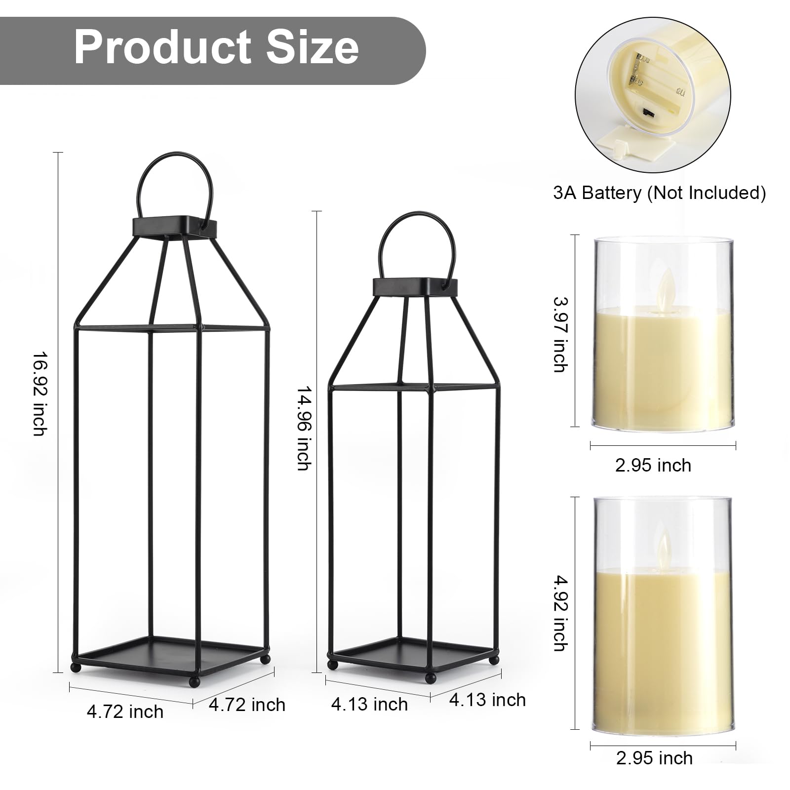 Gift-ready ELEATTRUN lanterns set for home or patio decor