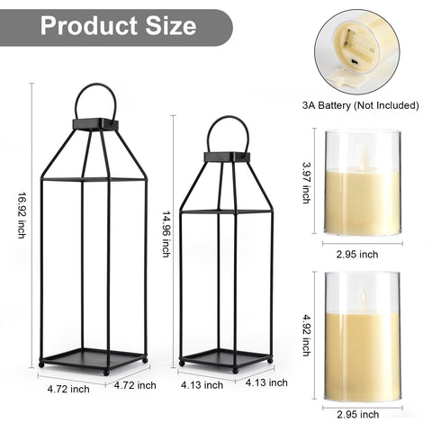 Gift-ready ELEATTRUN lanterns set for home or patio decor